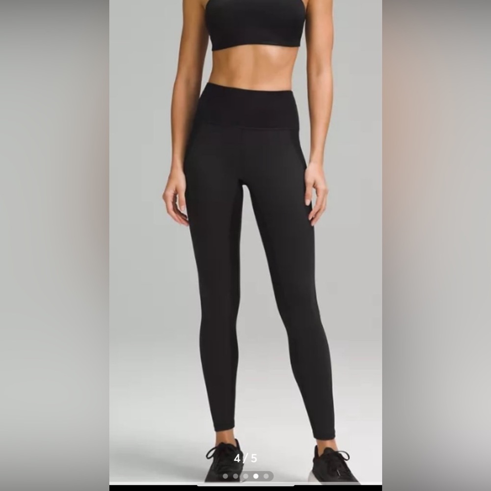 Lululemon Wondertrain HR tight 28” Satin Panels Size 4
